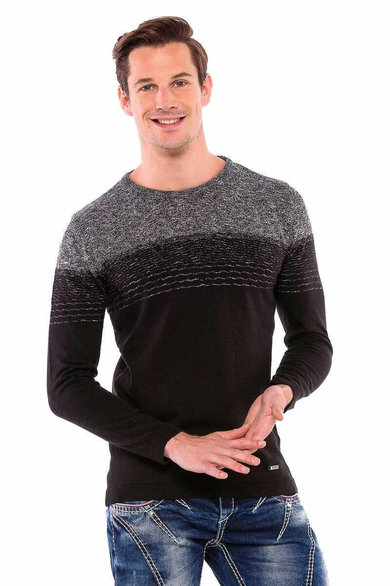CP200 Two-Tone Knit Men's Sweater