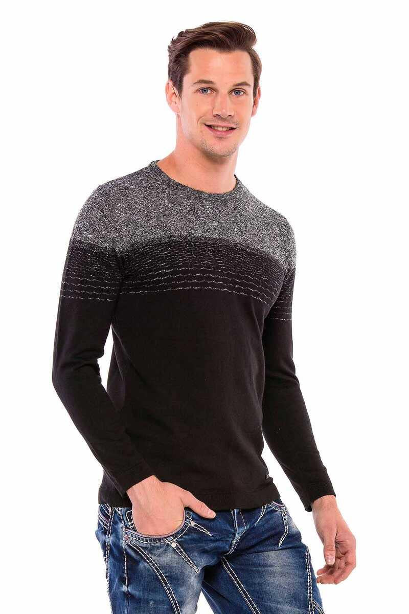 CP200 Two-Tone Knit Men's Sweater