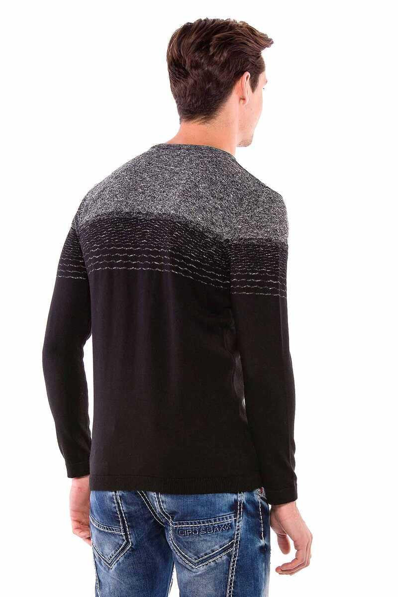CP200 Two-Tone Knit Men's Sweater