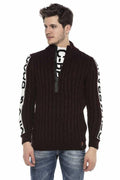 CP216 Half-Zip Collar Textured Sweater