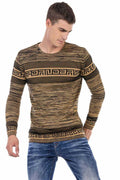 CP244 Hieroglyph Print Men's Sweater