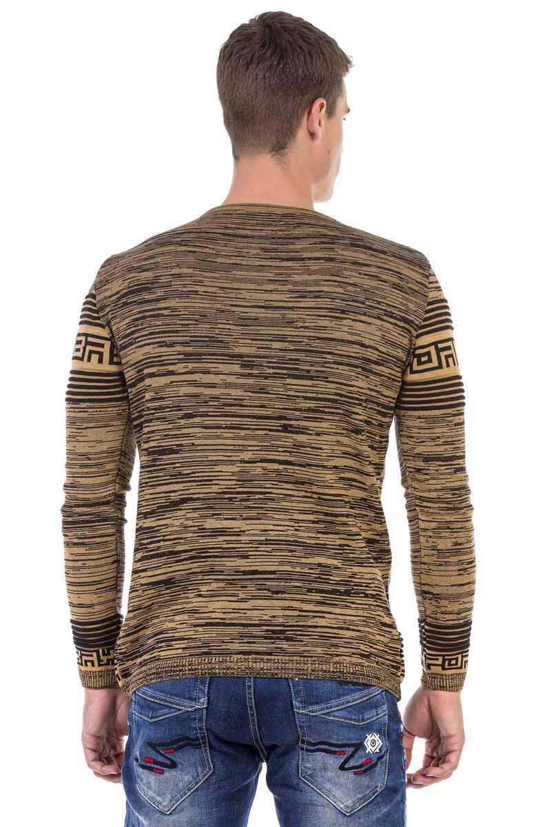 CP244 Hieroglyph Print Men's Sweater