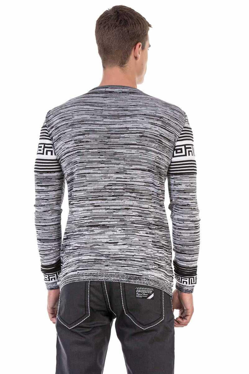 CP244 Hieroglyph Print Men's Sweater