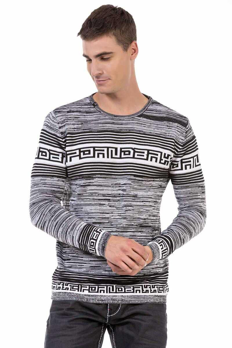 CP244 Hieroglyph Print Men's Sweater