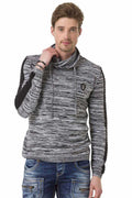CP252 Men's Shawl Collar Textured Sweater