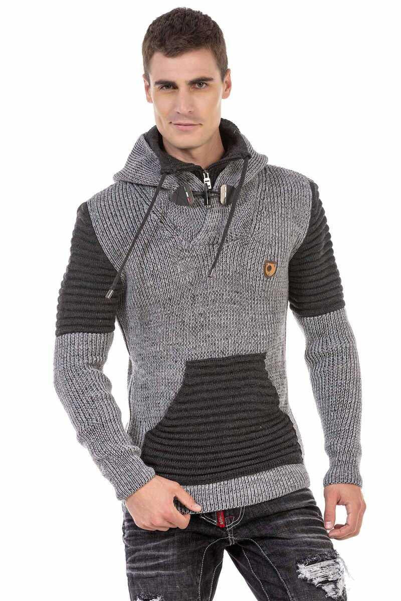 CP253 Collared Hooded Men's Sweater