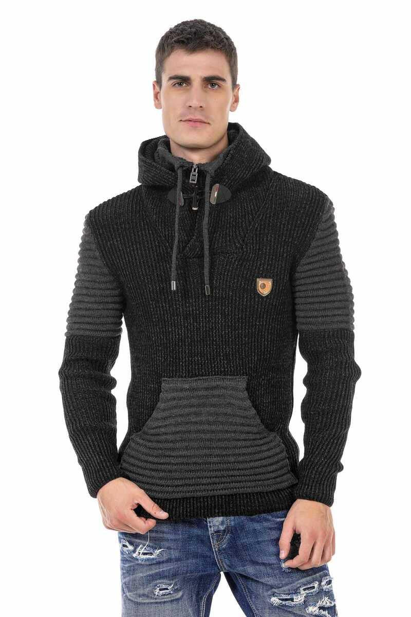 CP253 Collared Hooded Men's Sweater
