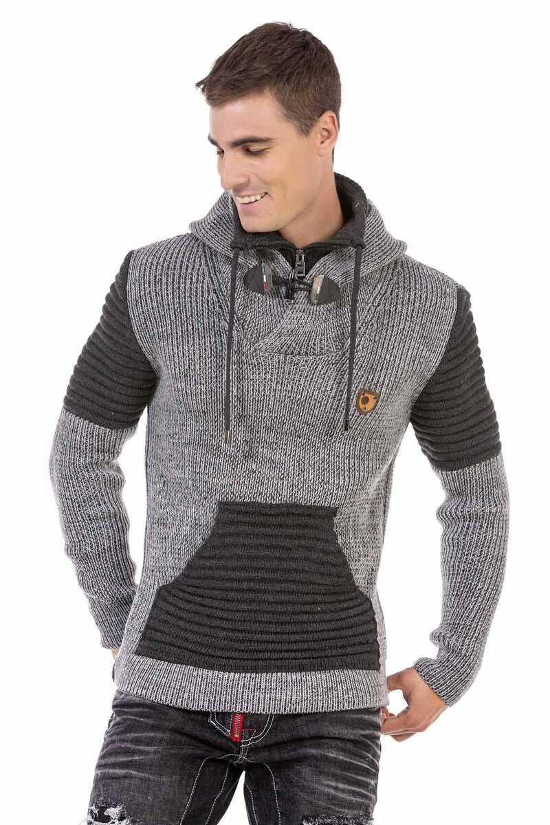 CP253 Collared Hooded Men's Sweater