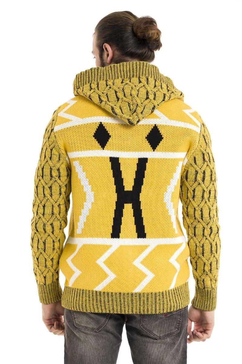 CP256 Hooded Zip Winter Heavyweight Yellow Cardigan