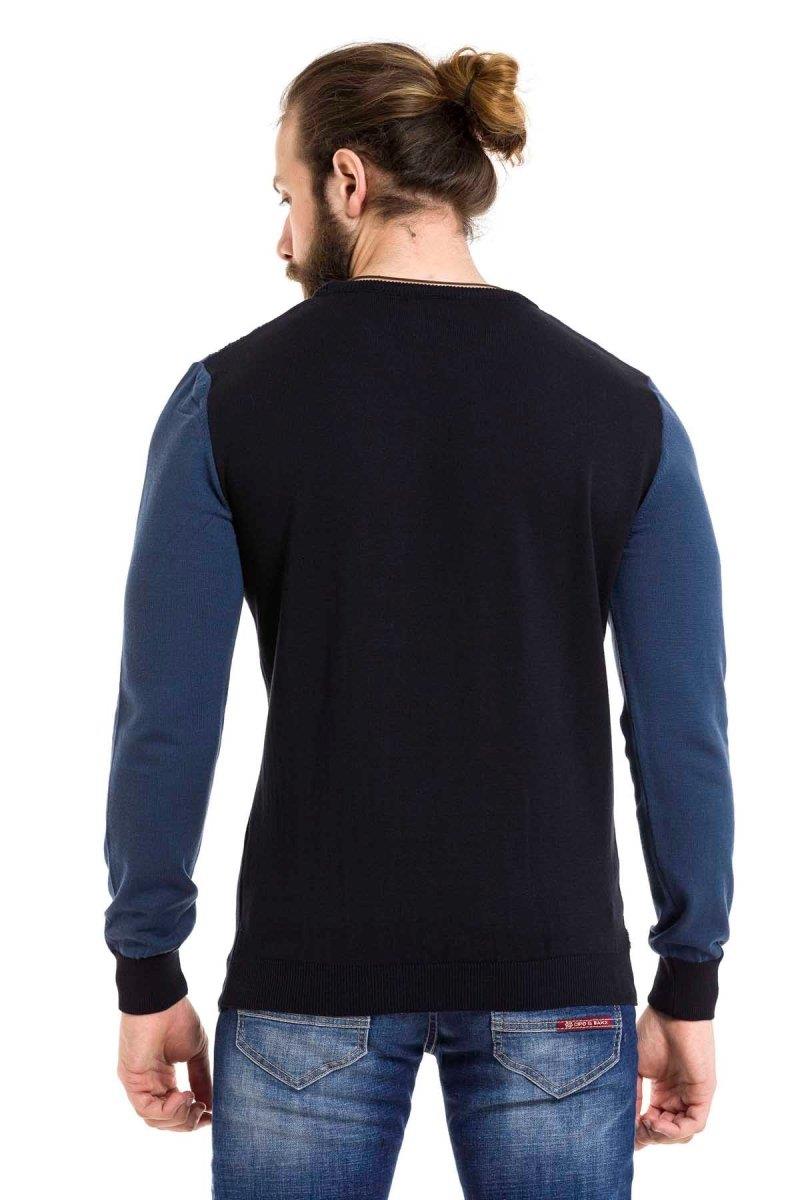 CP263 Round Neck Patterned Men's Knitwear