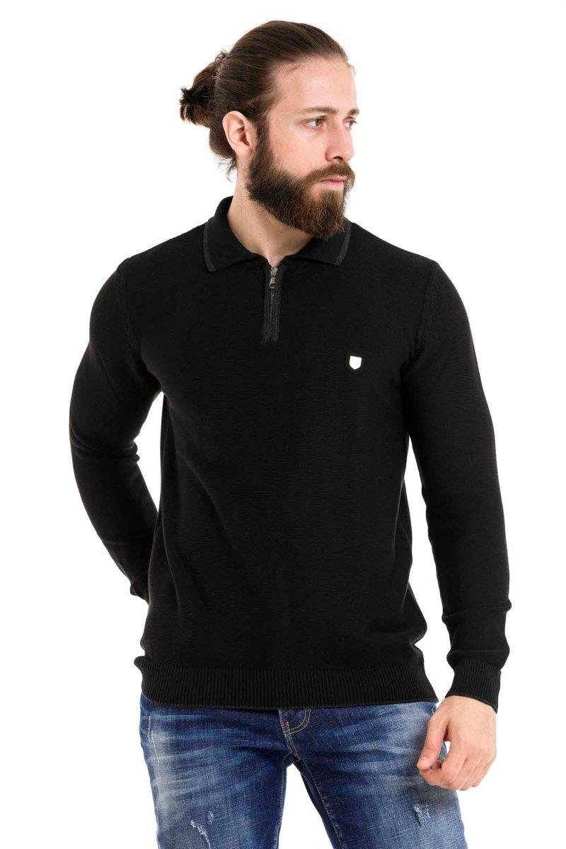 CP278 Polo Collar Zip Sweater