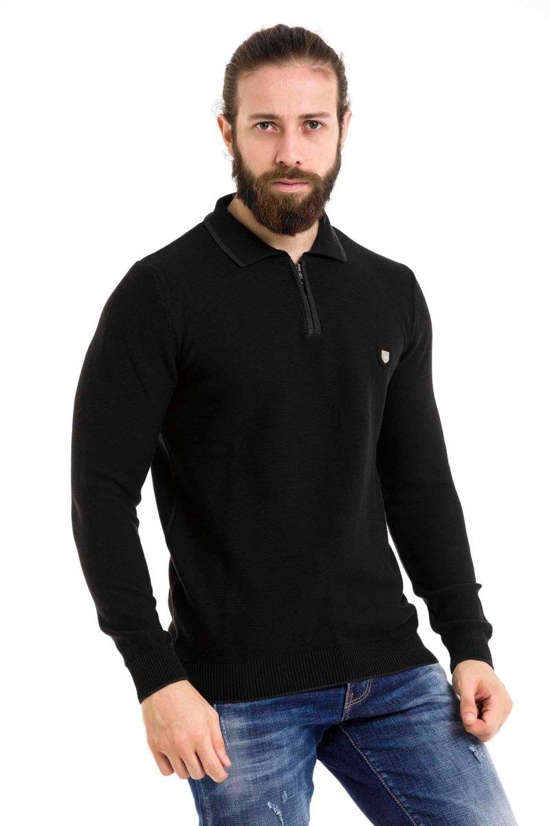 CP278 Polo Collar Zip Sweater