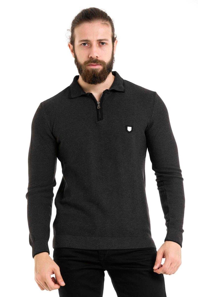 CP278 Polo Collar Zip Sweater