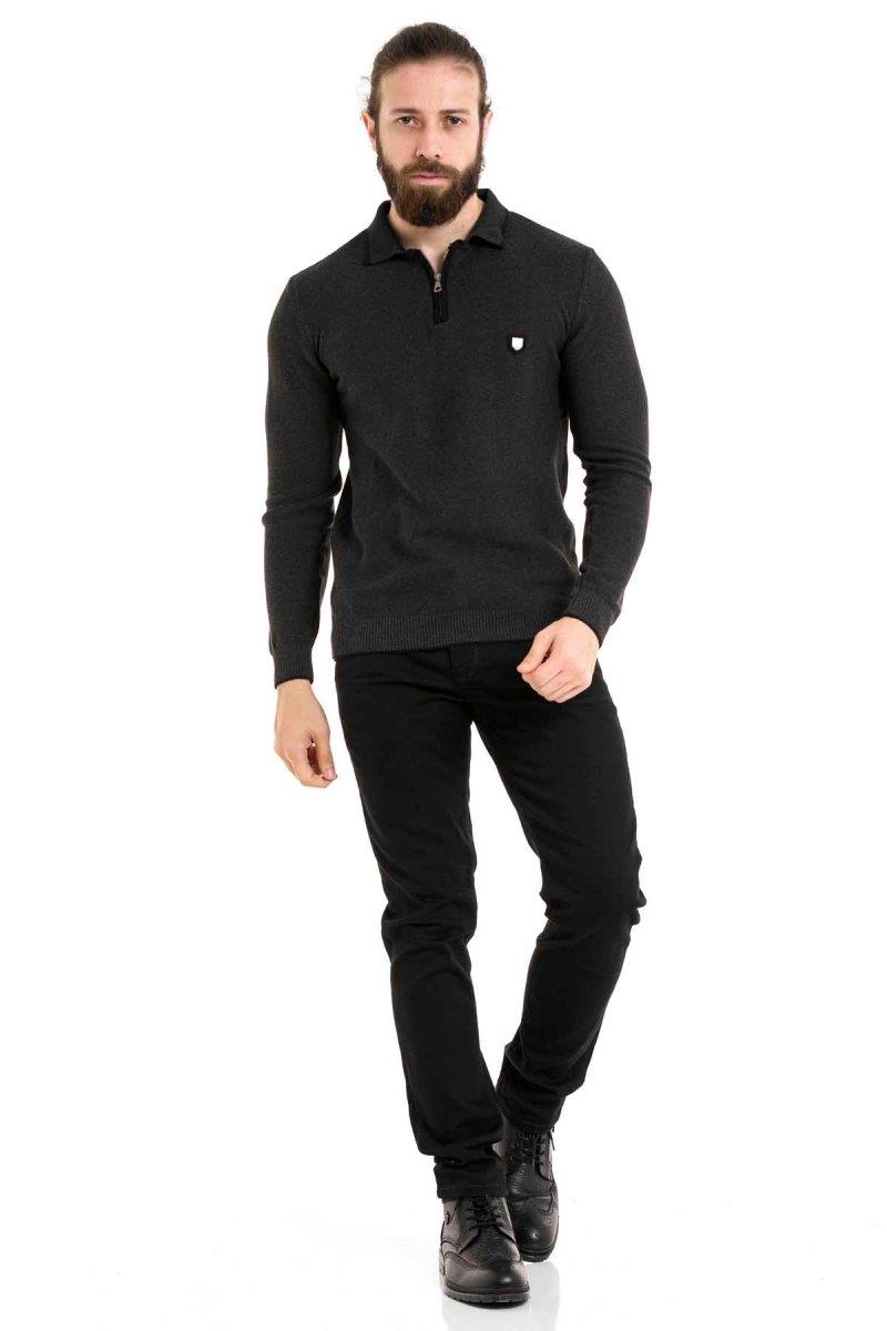 CP278 Polo Collar Zip Sweater