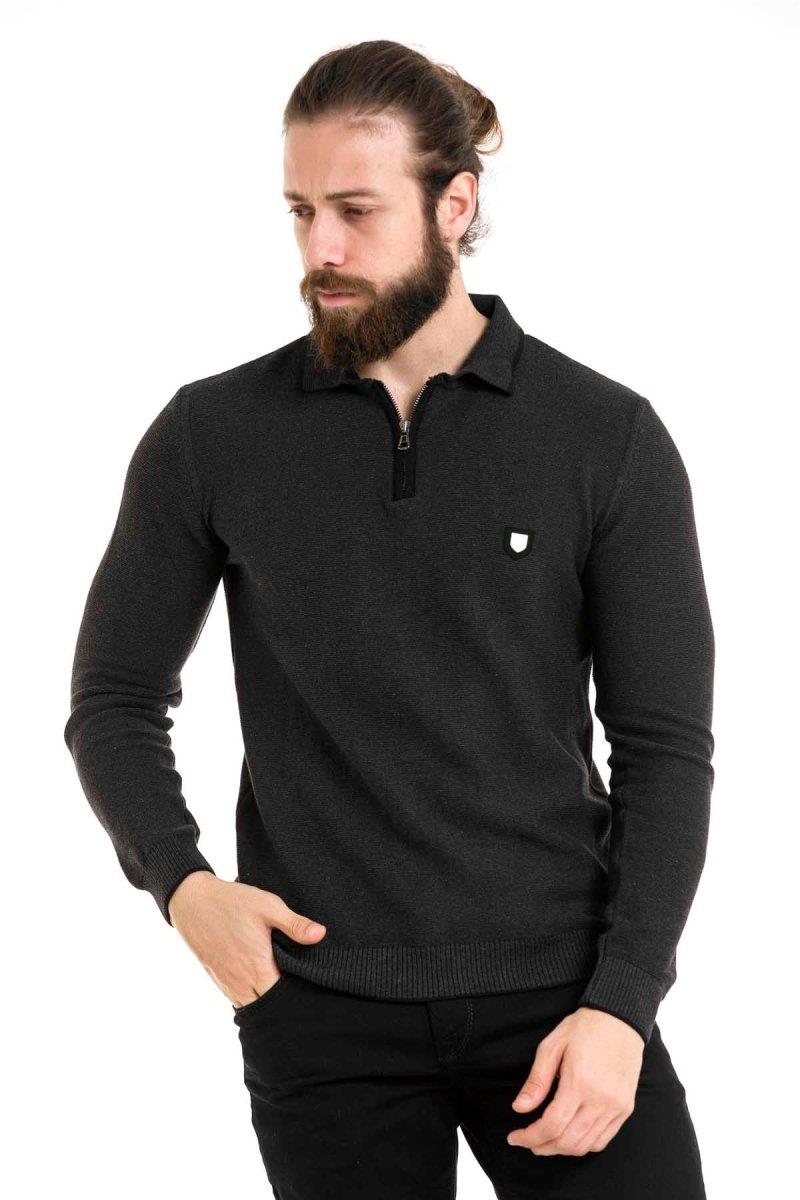 CP278 Polo Collar Zip Sweater