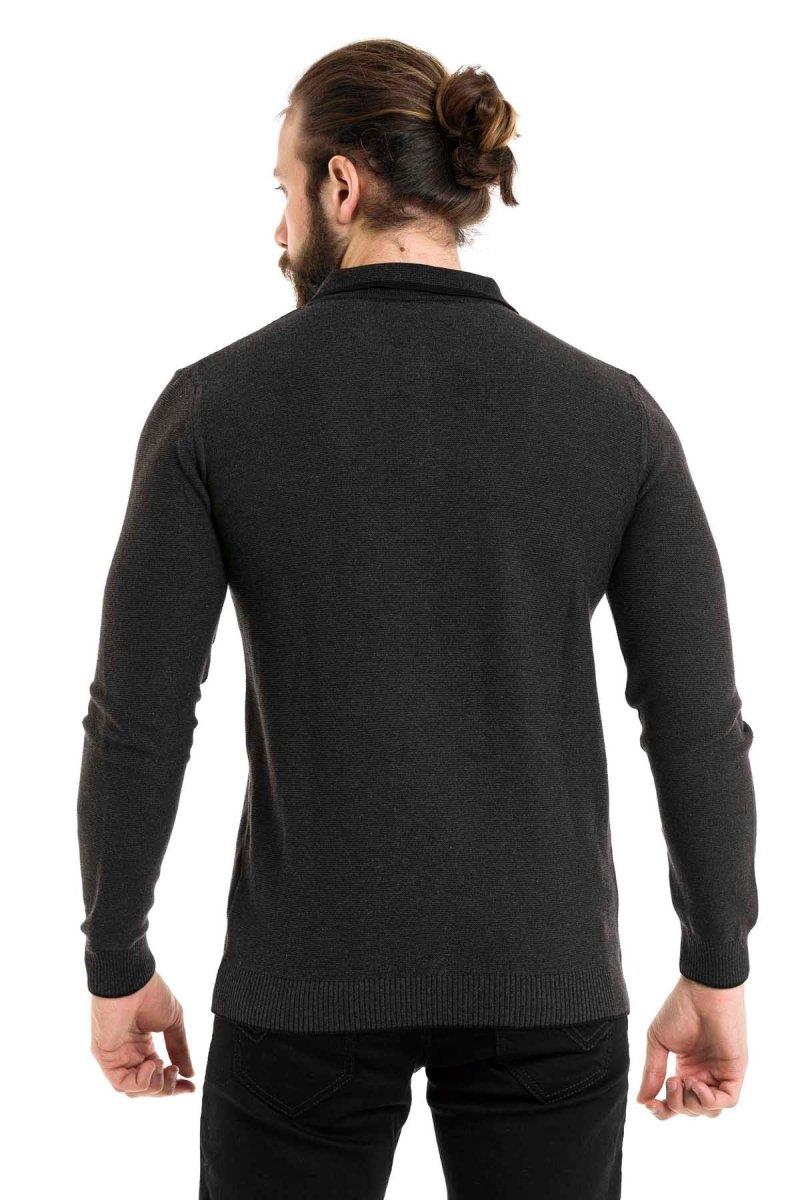 CP278 Polo Collar Zip Sweater