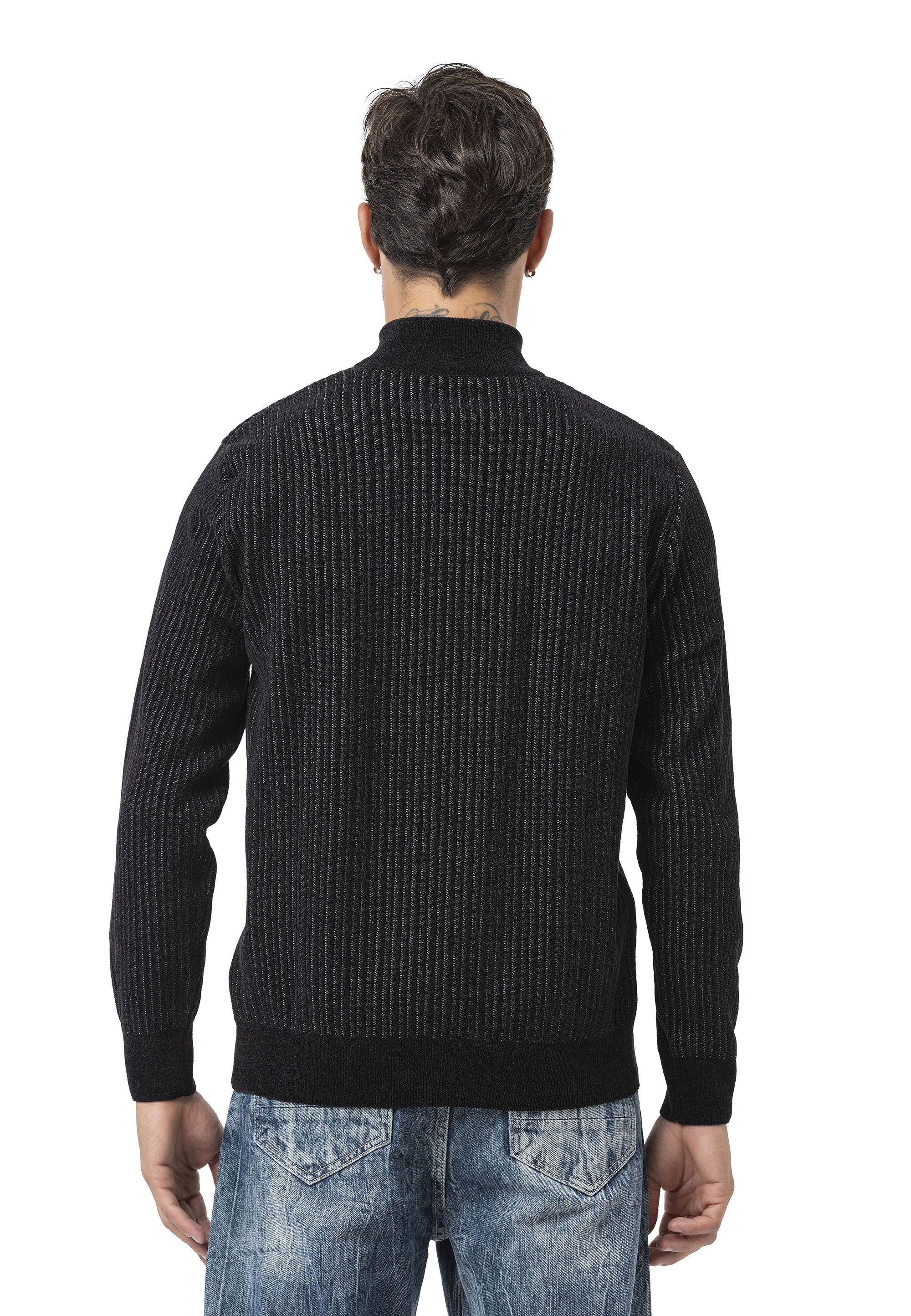 CP286 Men's Zip Knit Sweater