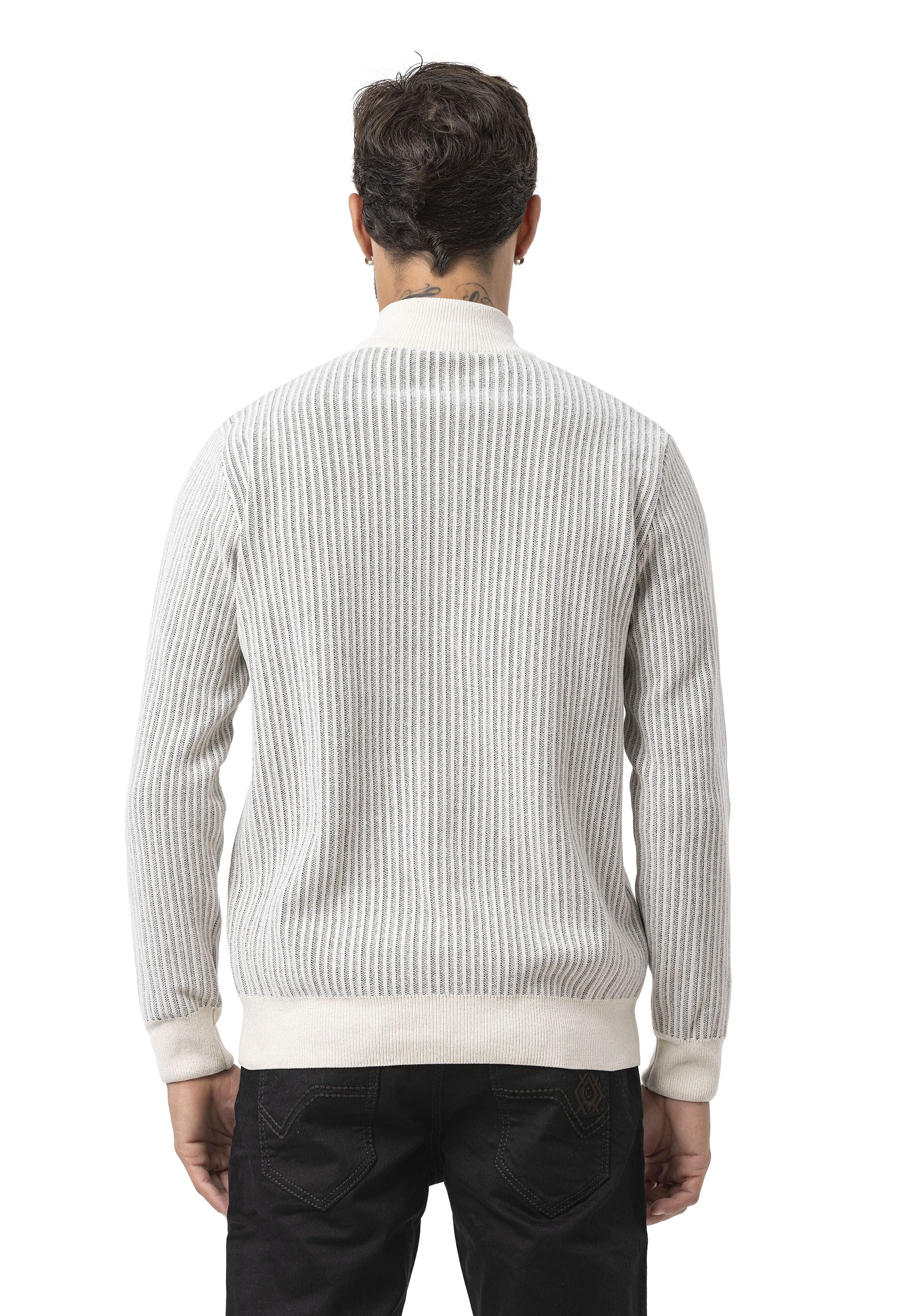 CP286 Men's Zip Knit Sweater