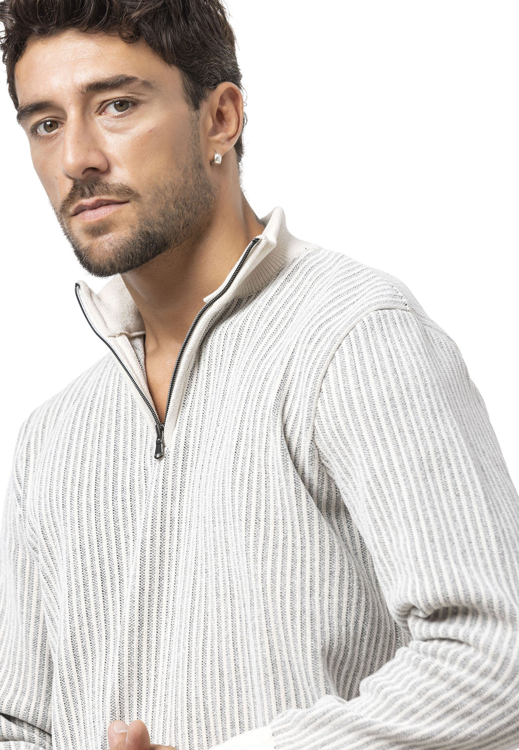 CP286 Men's Zip Knit Sweater