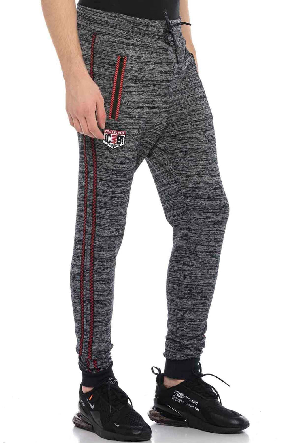 CR119 Side Striped Low-Rise Slim Sweatpants