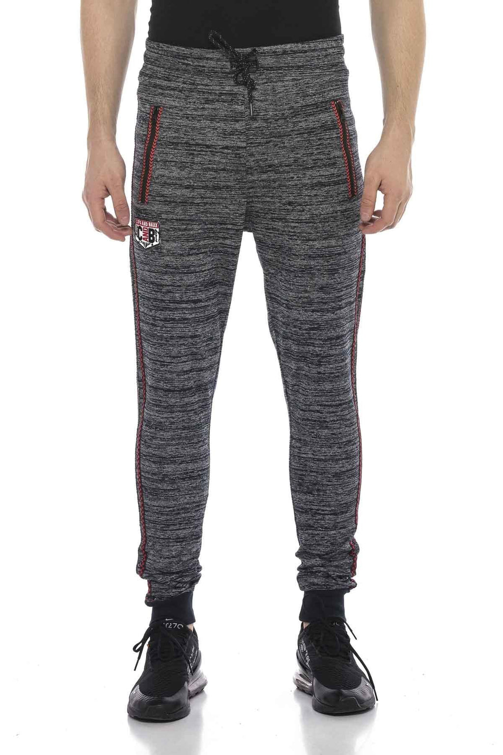CR119 Side Striped Low-Rise Slim Sweatpants