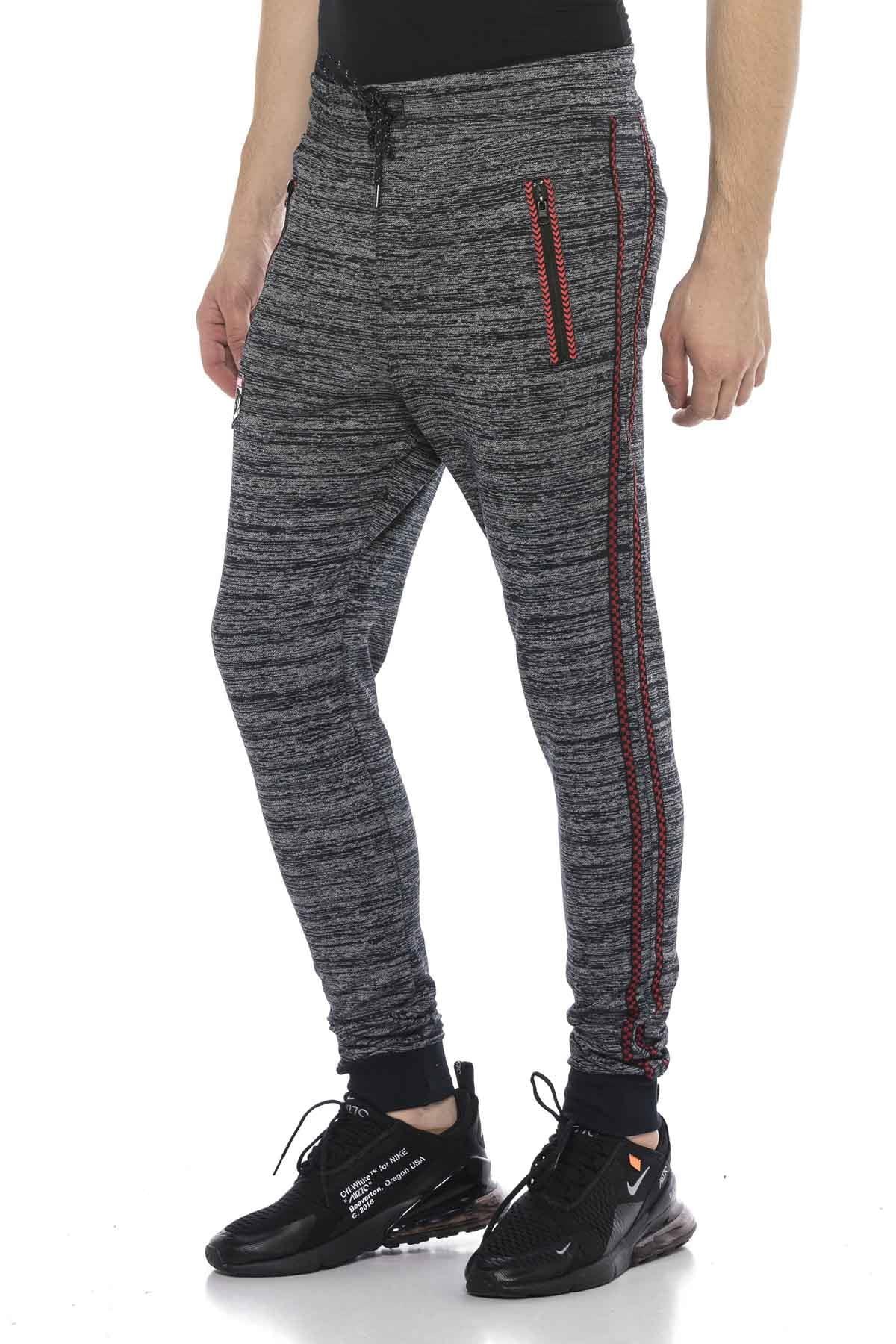 CR119 Side Striped Low-Rise Slim Sweatpants