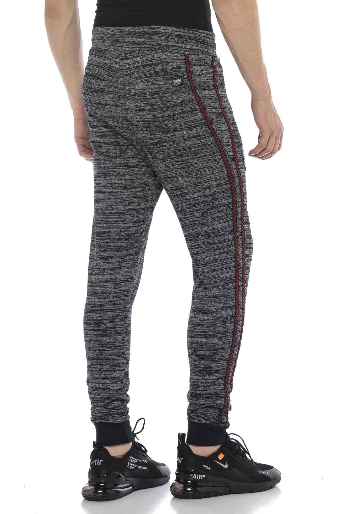 CR119 Side Striped Low-Rise Slim Sweatpants
