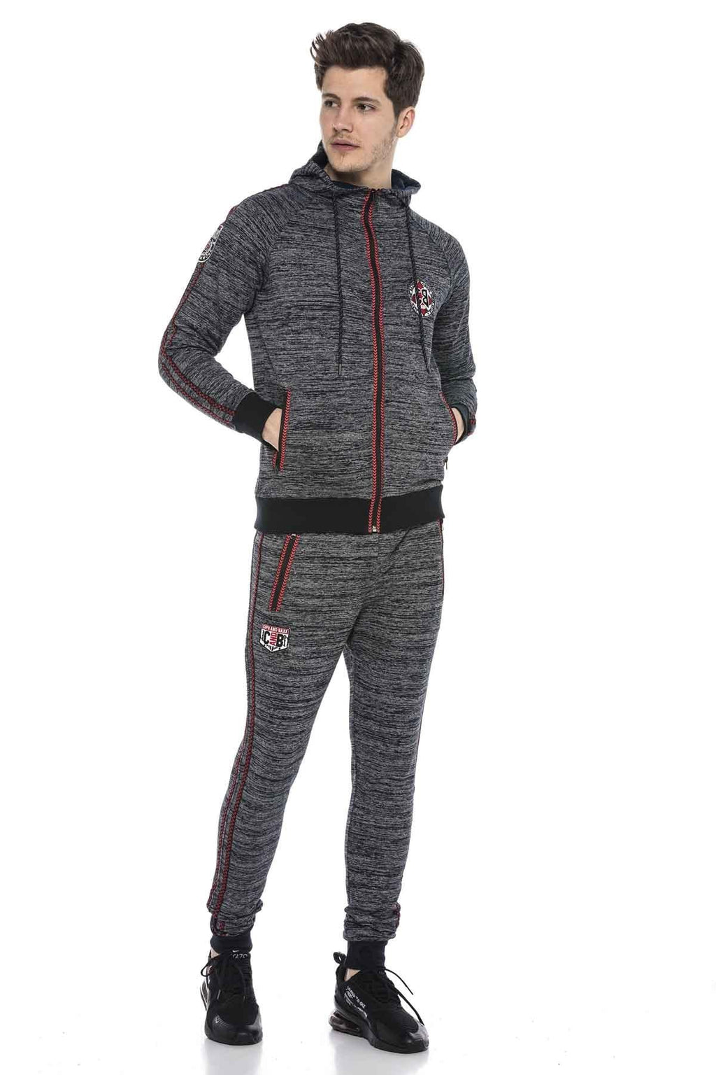 CR119 Side Striped Low-Rise Slim Sweatpants