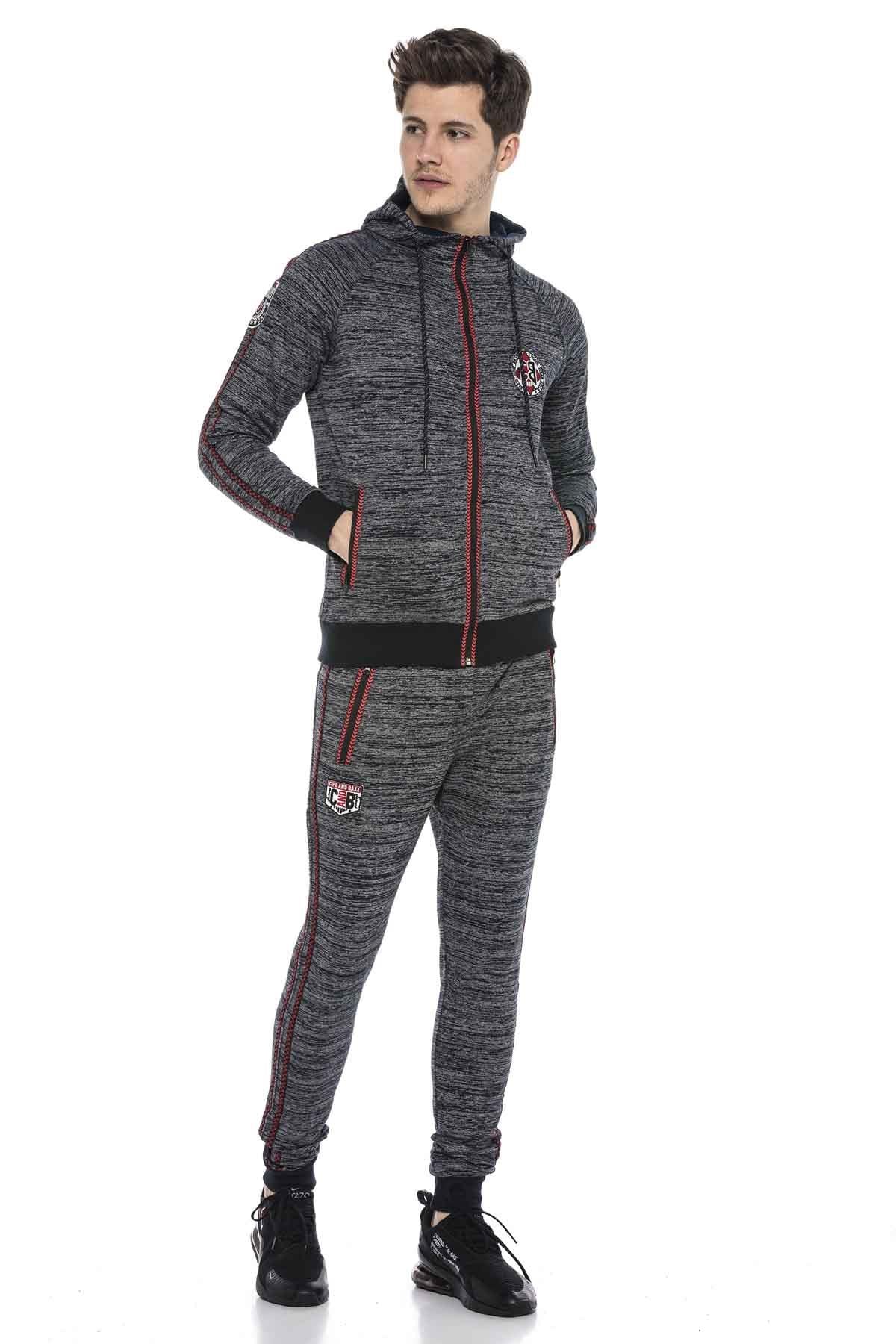 CR119 Side Striped Low-Rise Slim Sweatpants
