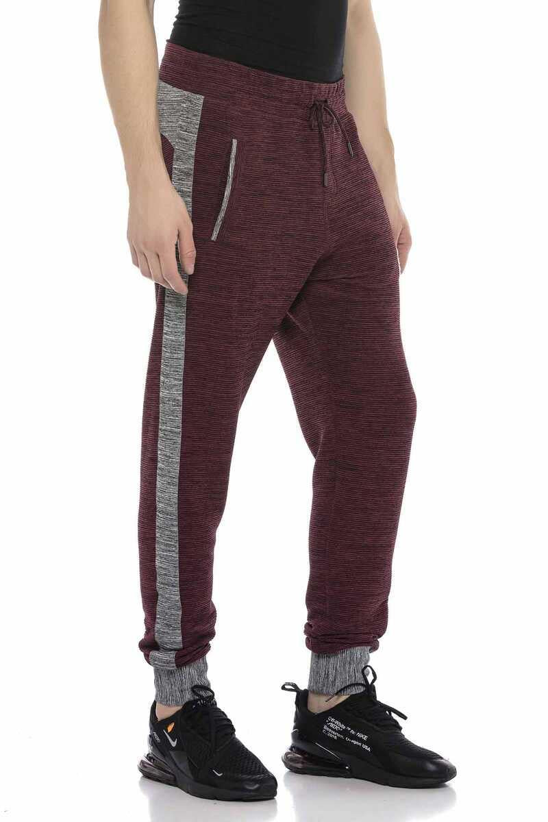 CR120 Striped Elastic Pocketed Sweatpants