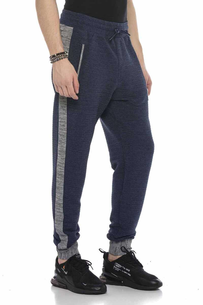 CR120 Striped Elastic Pocketed Sweatpants