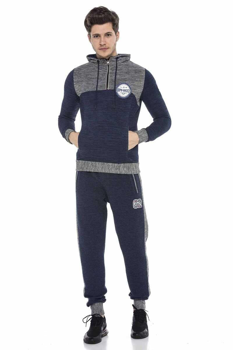 CR120 Striped Elastic Pocketed Sweatpants