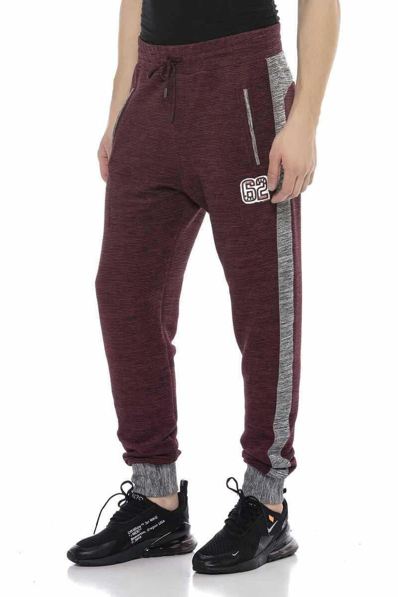 CR120 Striped Elastic Pocketed Sweatpants