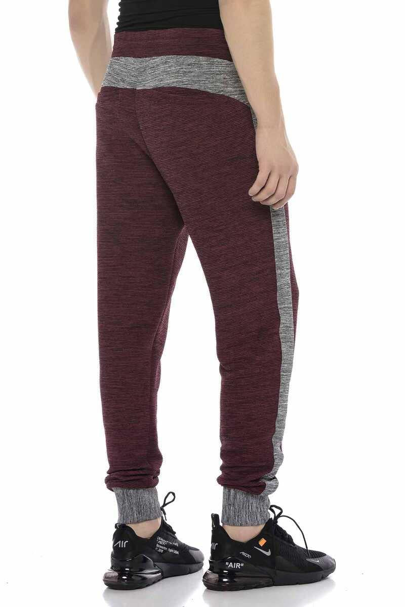 CR120 Striped Elastic Pocketed Sweatpants