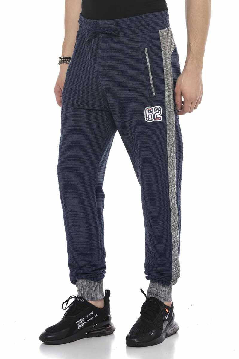 CR120 Striped Elastic Pocketed Sweatpants