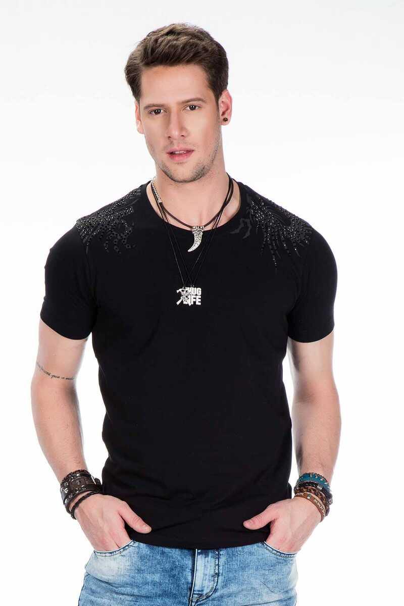 CT376 Yakuza Dragon Embroidered Men's T-Shirt