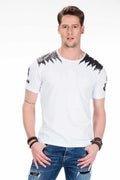 CT409 Native American Skull Print Men's T-Shirt