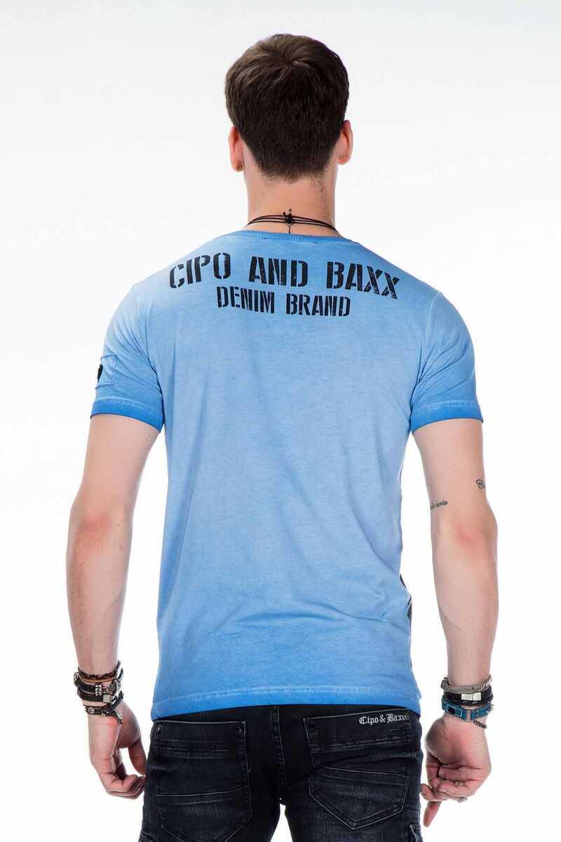 CT412 Viking Warrior Print Slim Fit Men's T-Shirt