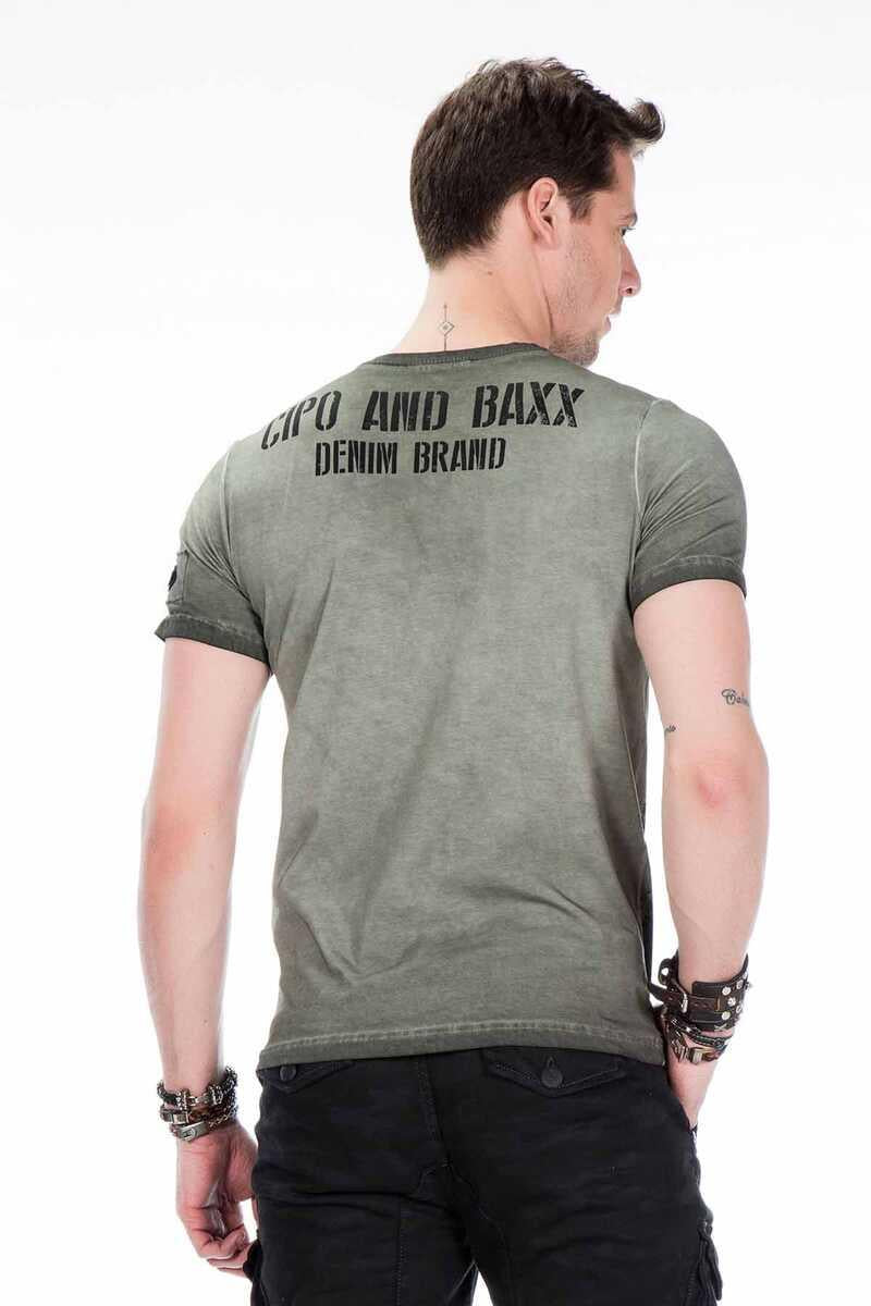CT412 Viking Warrior Print Slim Fit Men's T-Shirt