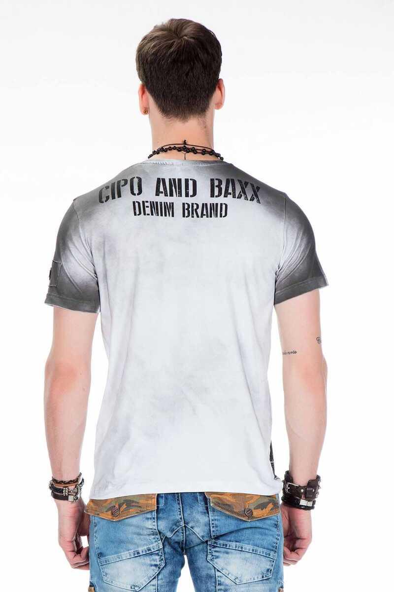 CT412 Viking Warrior Print Slim Fit Men's T-Shirt
