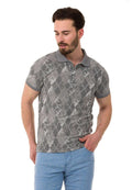 CT452 Polo Collar Diamond Pattern Men's T-Shirt