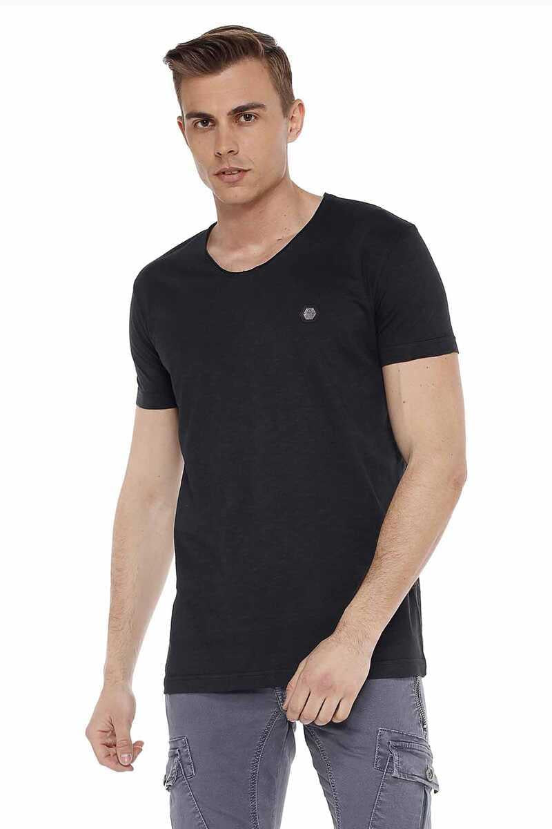 CT522 Men's Wide Neck Basic T-Shirt