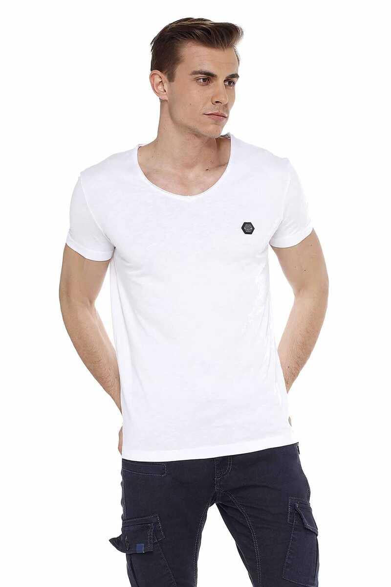 CT522 Men's Wide Neck Basic T-Shirt