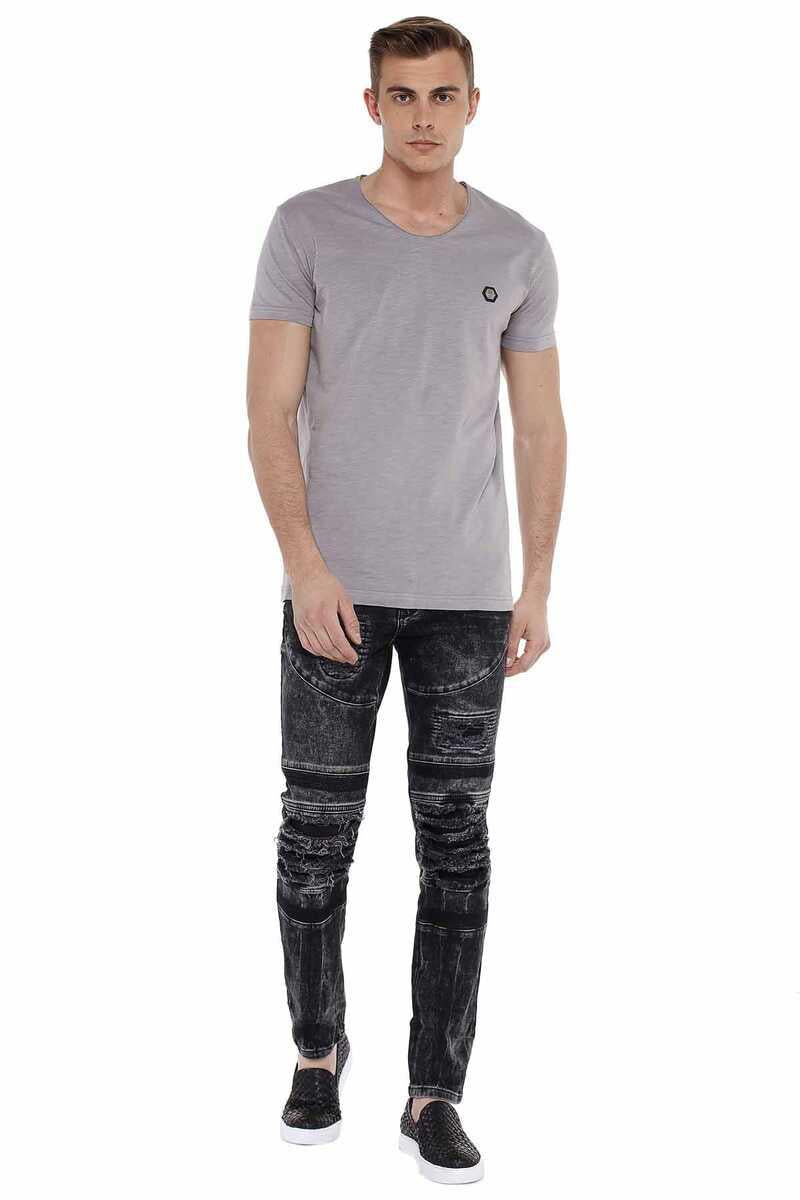 CT522 Men's Wide Neck Basic T-Shirt