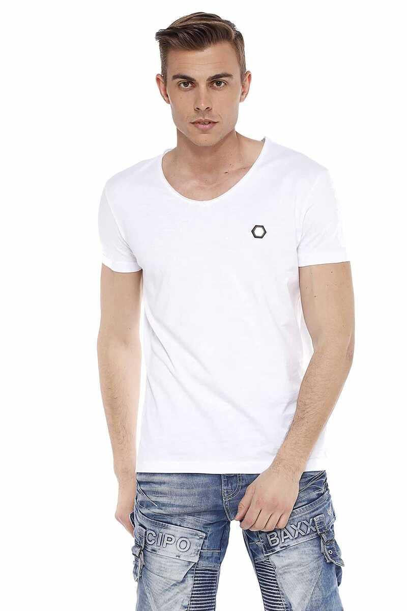 CT522 Men's Wide Neck Basic T-Shirt