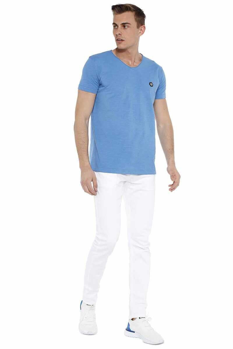 CT522 Men's Wide Neck Basic T-Shirt