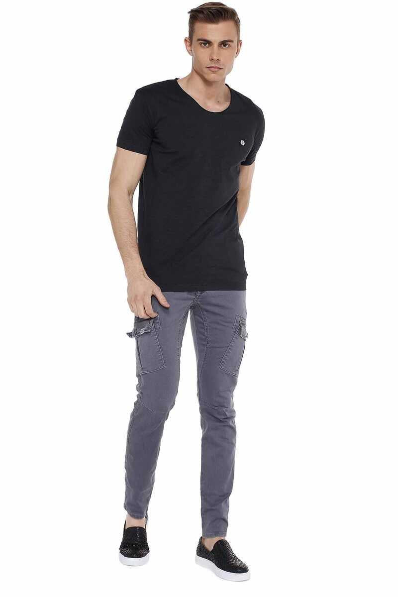 CT522 Men's Wide Neck Basic T-Shirt