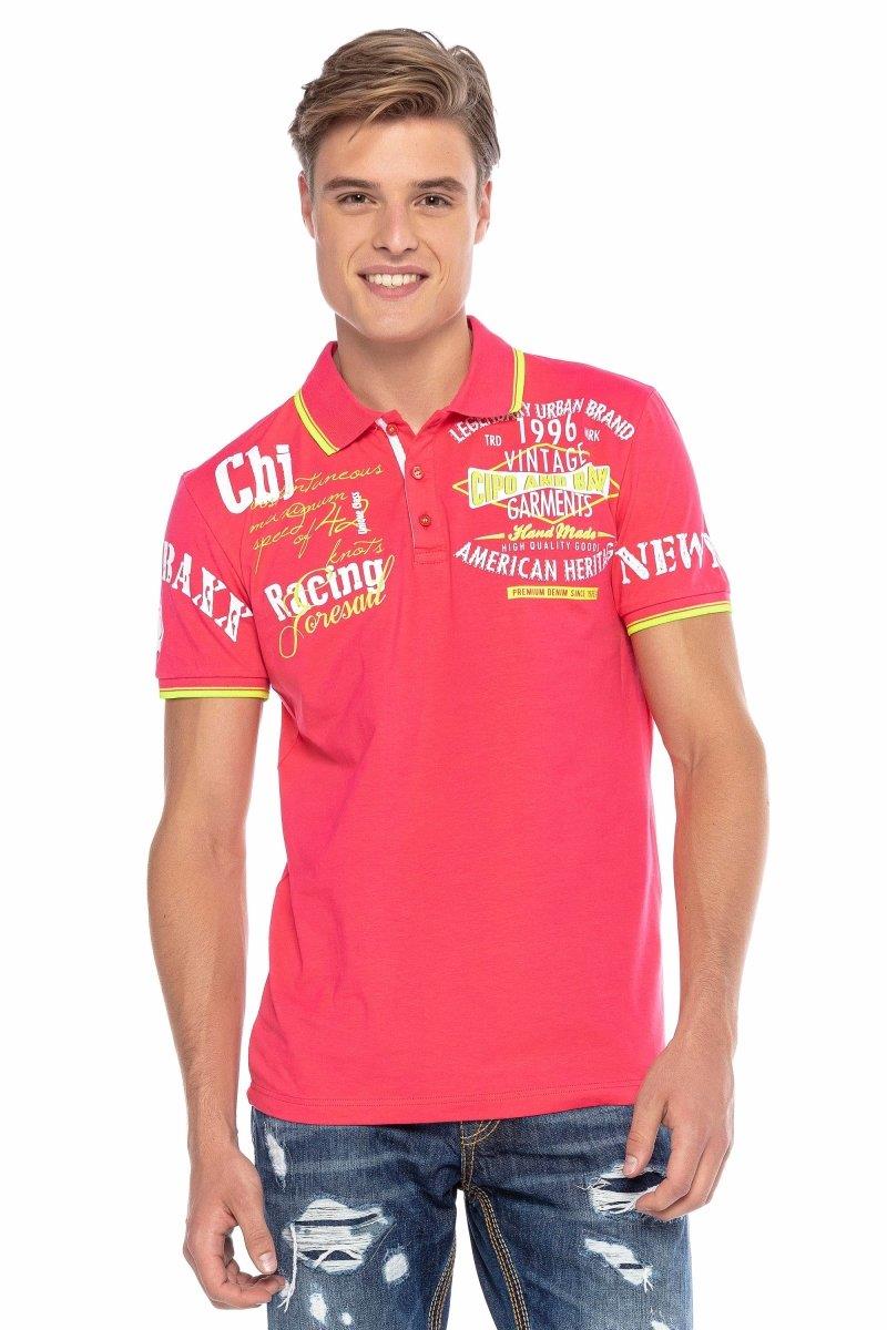 CT603 Printed Slim Men's Polo T-Shirt