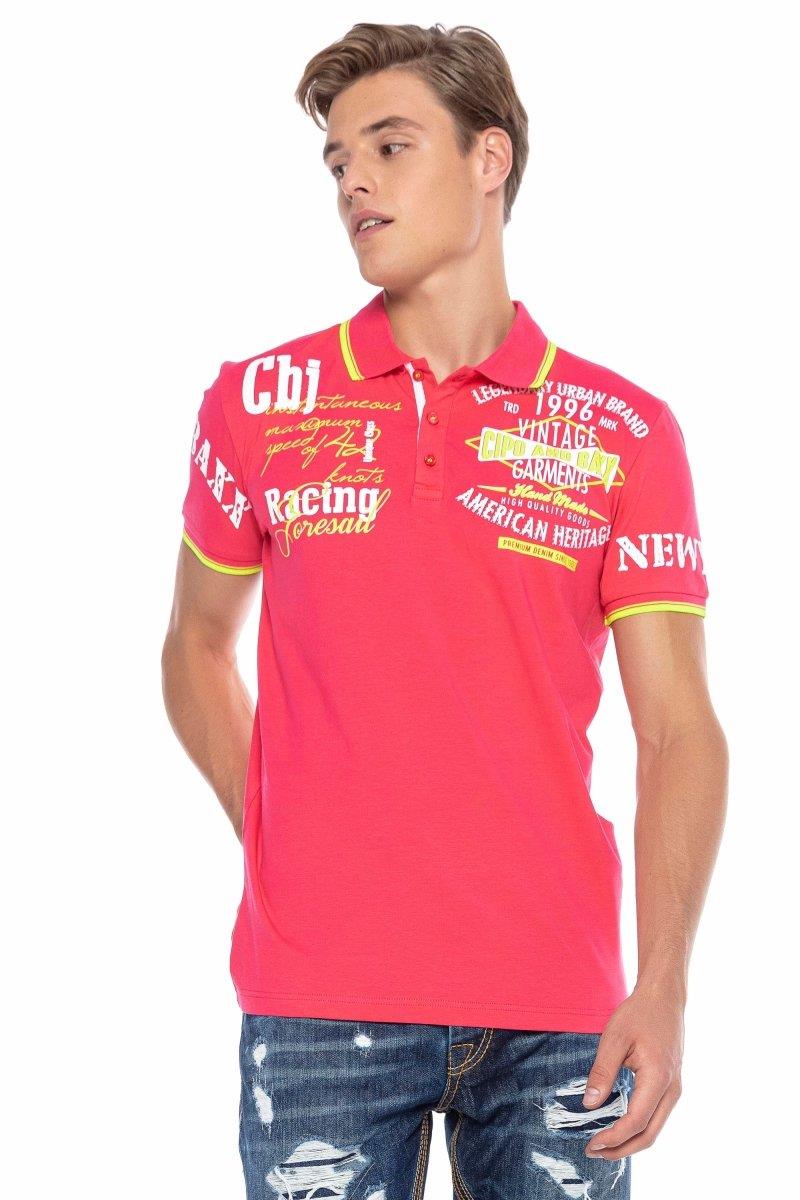 CT603 Printed Slim Men's Polo T-Shirt