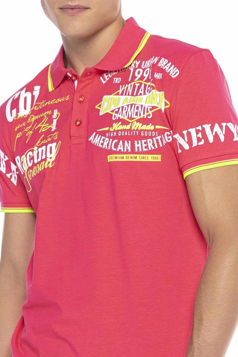 CT603 Printed Slim Men's Polo T-Shirt